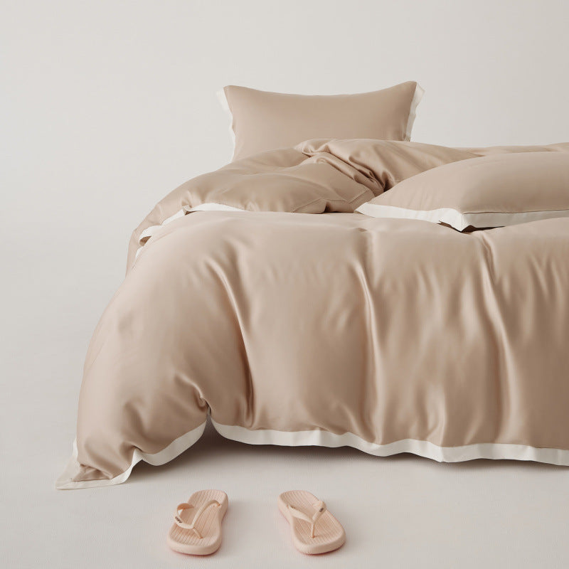 Premium Tencel Bettwäsche Set mit eleganter Patchwork-Optik
