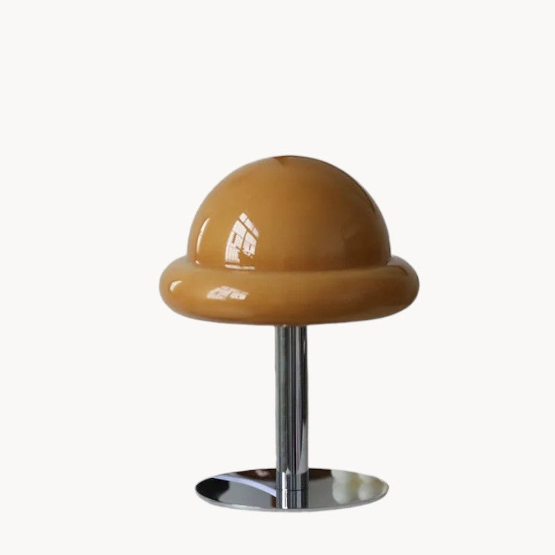 Mid Century Modern Mushroom Tischlampe | LED, Multi-Color, Glas-Stein, Ein/Aus-Schalter, UL zertifiziert