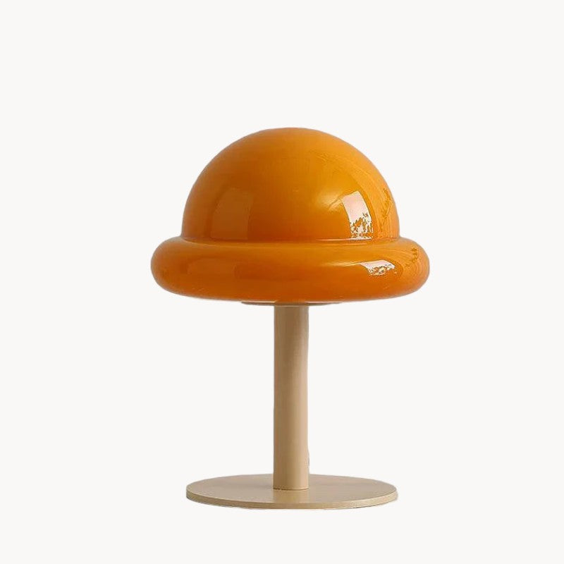 Mid Century Modern Mushroom Tischlampe | LED, Multi-Color, Glas-Stein, Ein/Aus-Schalter, UL zertifiziert