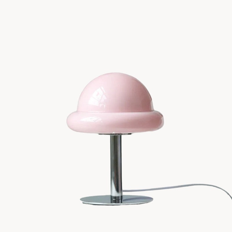 Mid Century Modern Mushroom Tischlampe | LED, Multi-Color, Glas-Stein, Ein/Aus-Schalter, UL zertifiziert