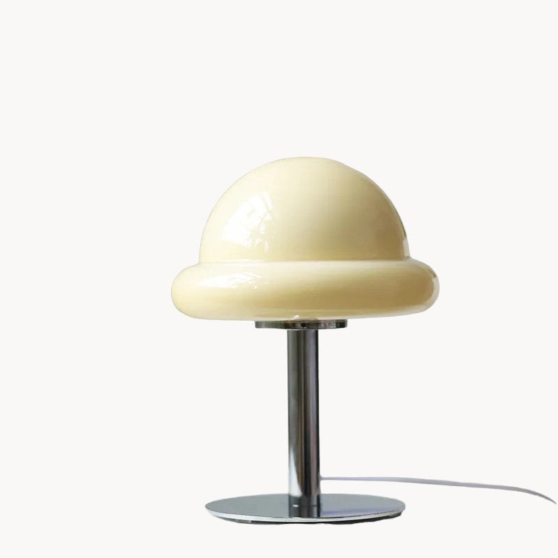 Mid Century Modern Mushroom Tischlampe | LED, Multi-Color, Glas-Stein, Ein/Aus-Schalter, UL zertifiziert