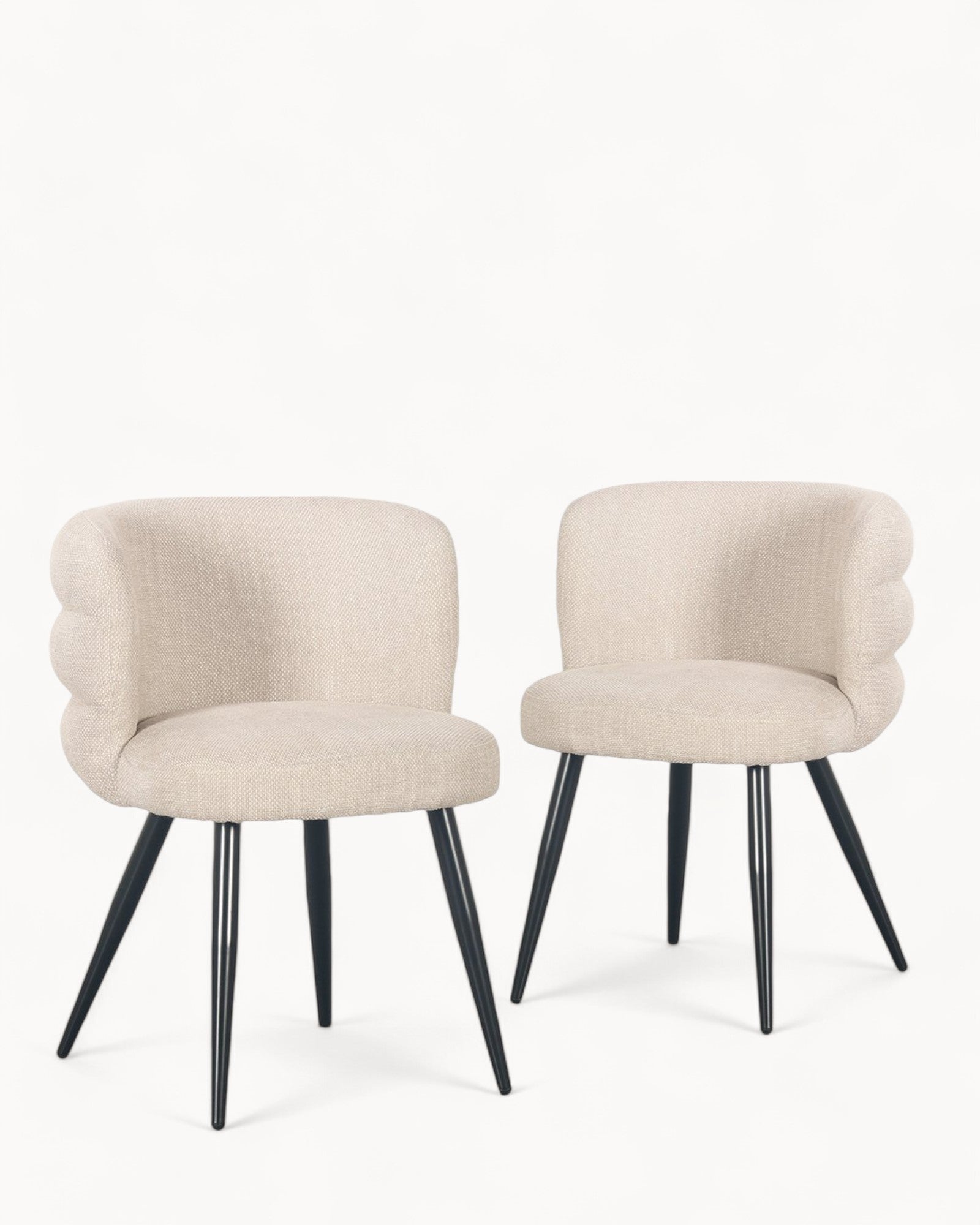 Cloud Chair Beige - 2er-Set - Modern Esszimmerstühle mit Schaumstoffpolsterung