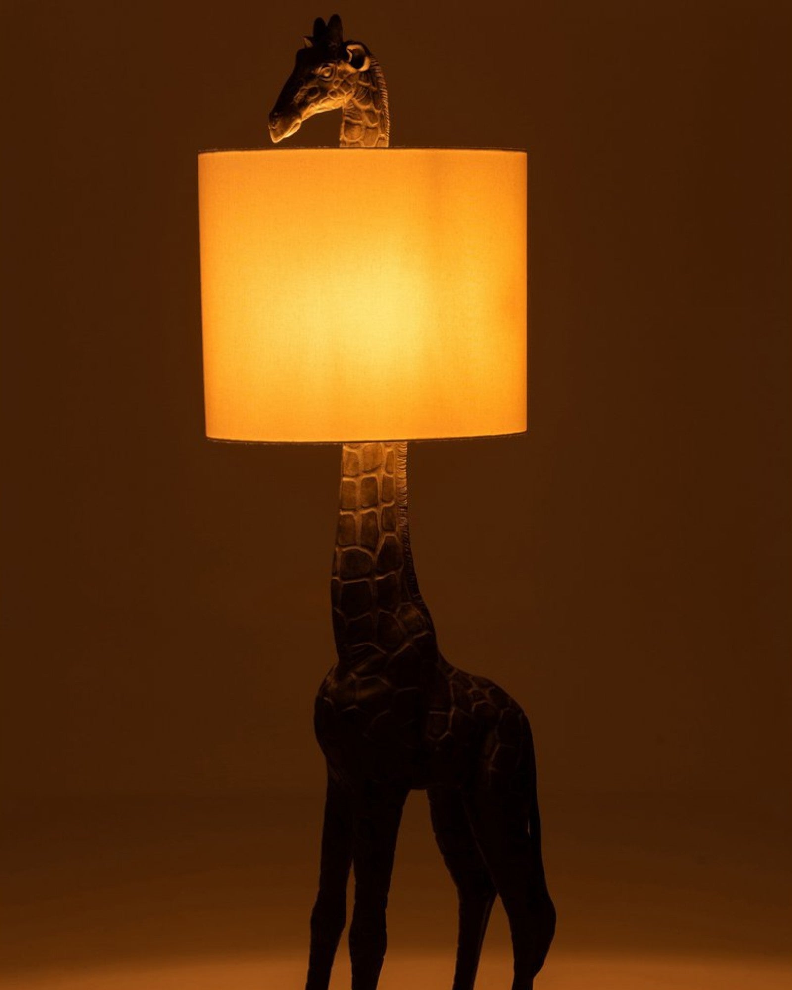 J-Line Lampe Giraffe - Polyresin - Dunkelbraun