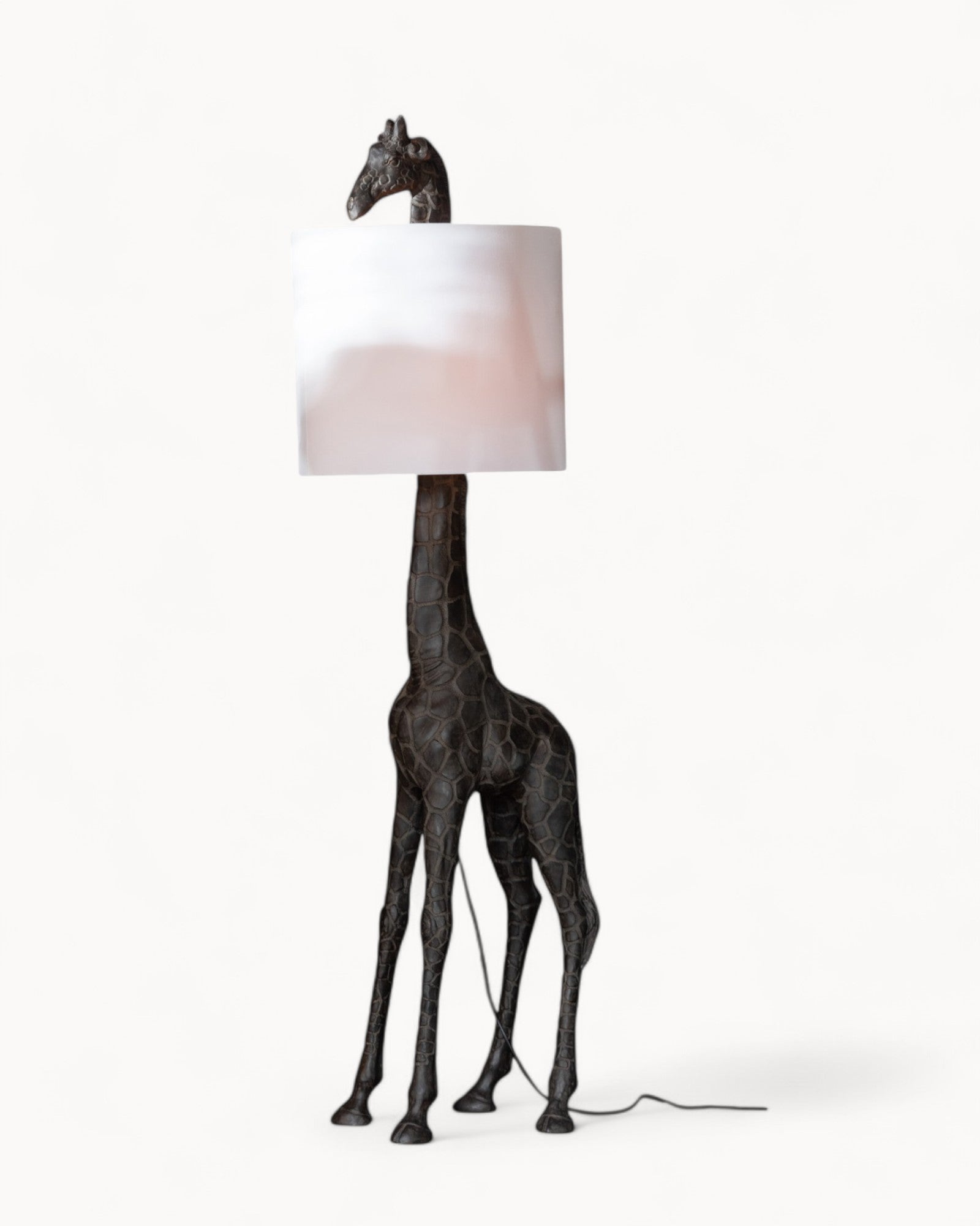 J-Line Lampe Giraffe - Polyresin - Dunkelbraun