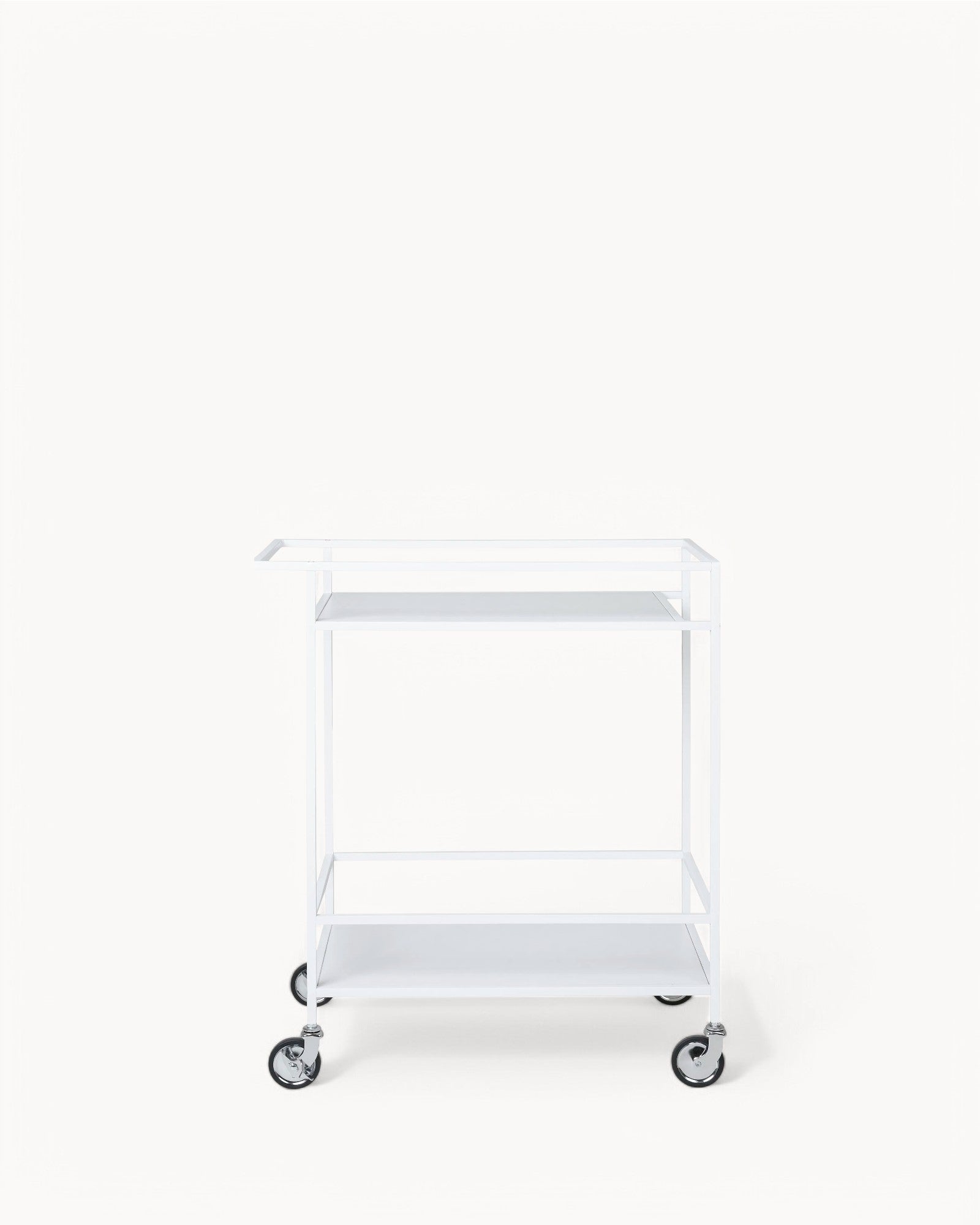 Vita Barwagen – Weißer Metallrahmen & Regale (68x40x79 cm)
