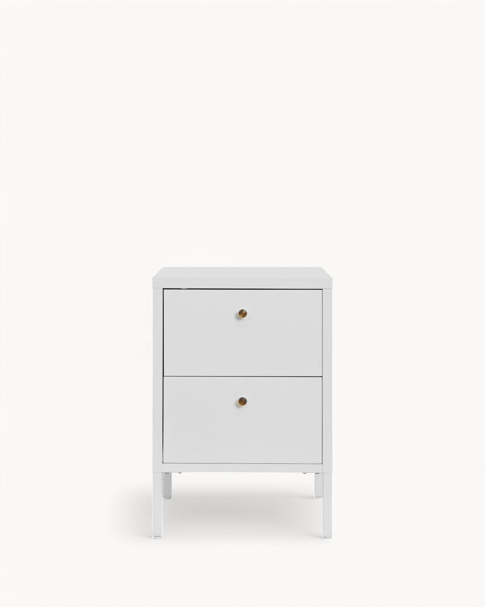 Dalby-Truhe Kommode – Weiß – 2 Schubladen aus Stahl – 40x40x60 cm