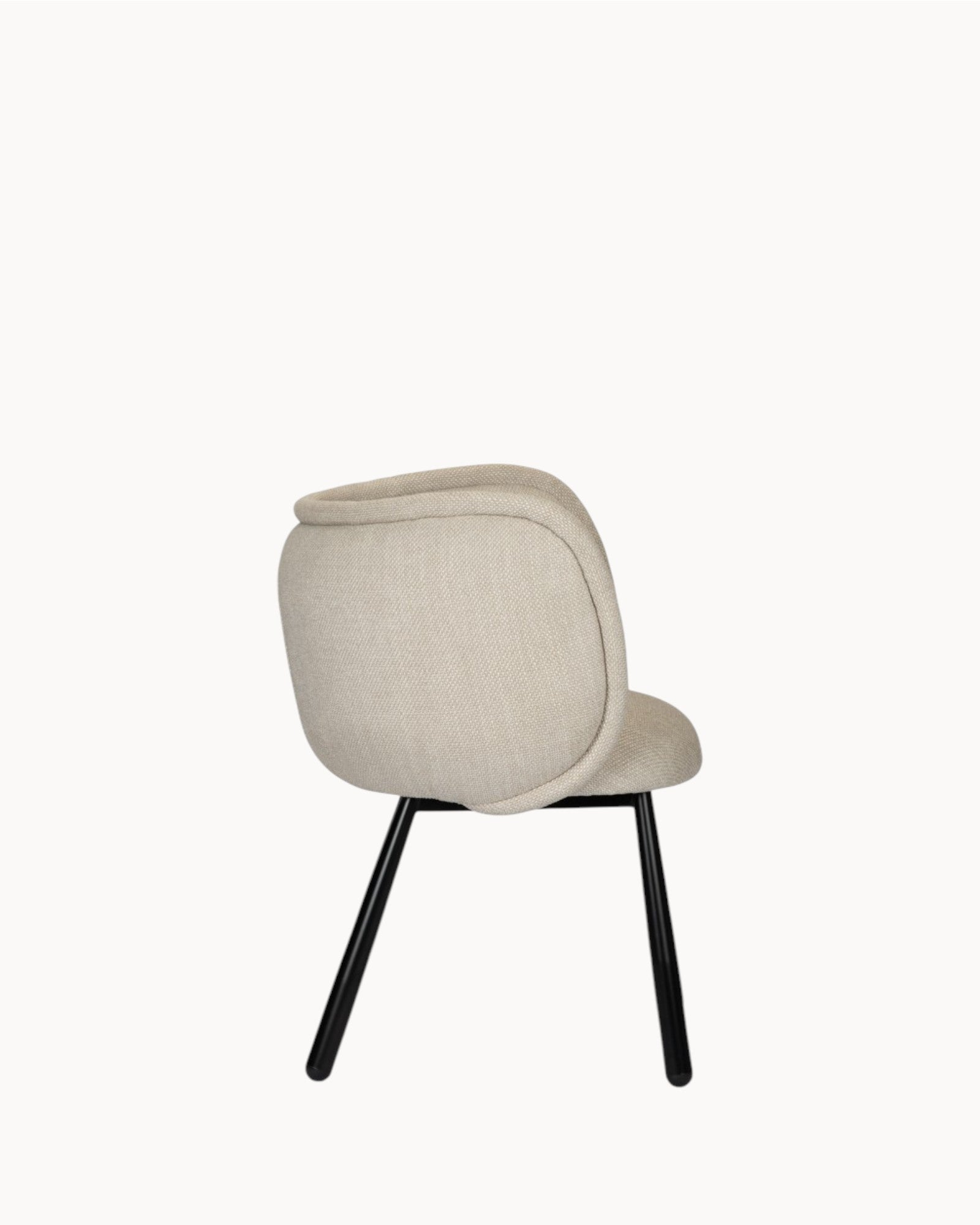 Pole To Pole – Panda Beige – Polsterstuhl mit Stahlbeinen