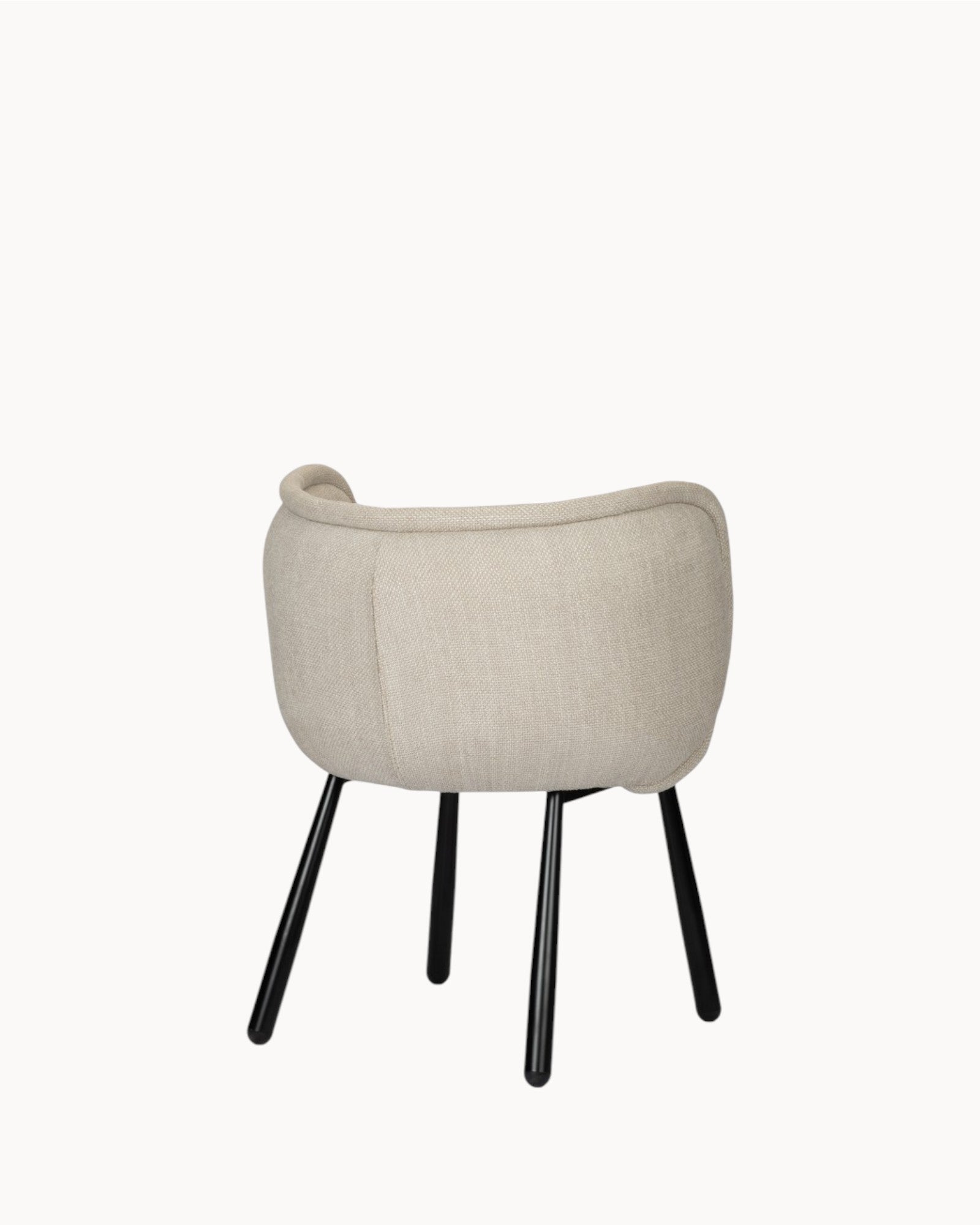 Pole To Pole – Panda Beige – Polsterstuhl mit Stahlbeinen