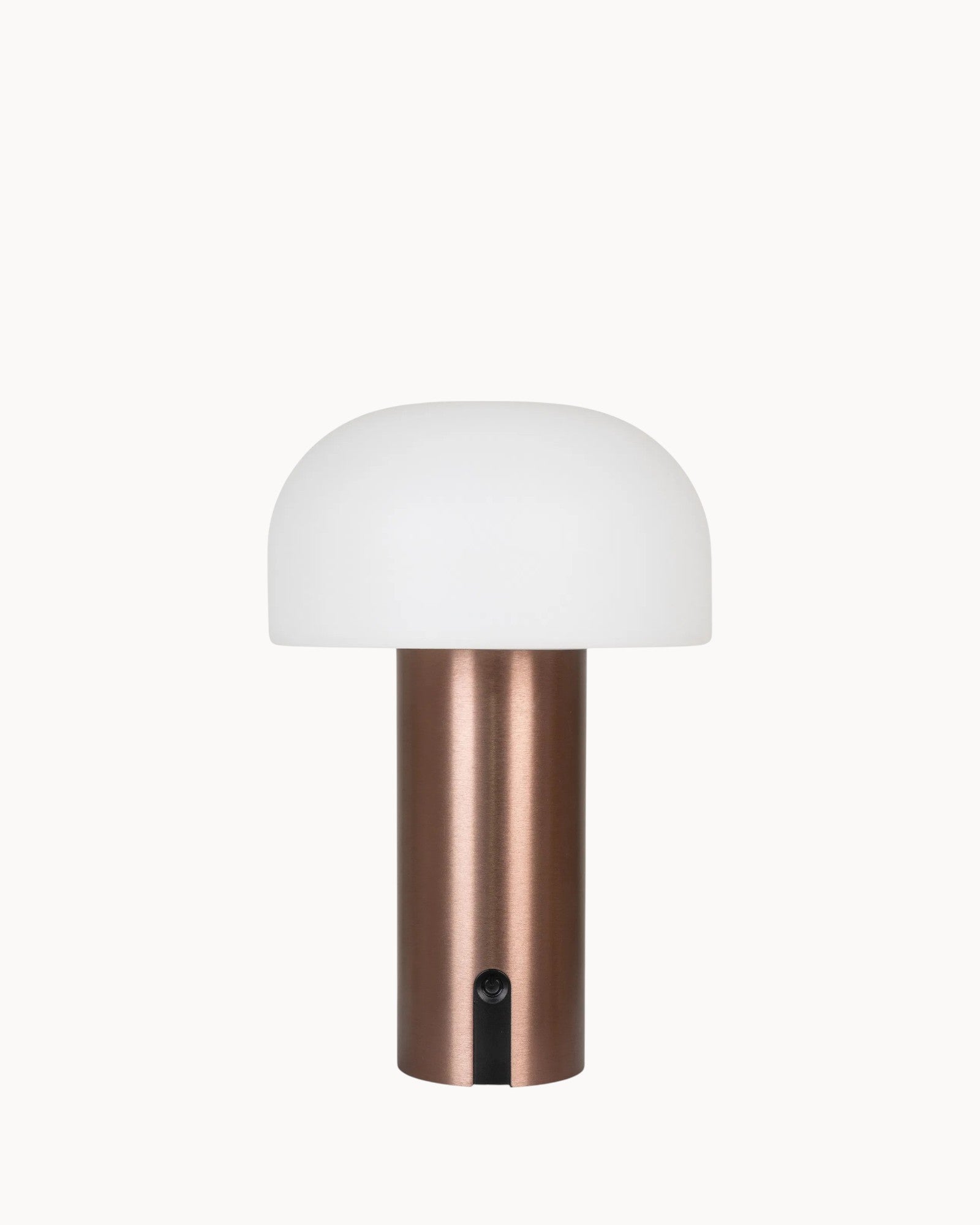 Soham LED-Lampe – Wiederaufladbar – Weiß/Kupfer – Metall-Tischlampe