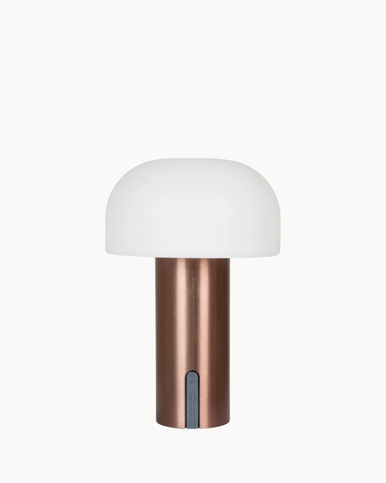 Soham LED-Lampe – Wiederaufladbar – Weiß/Kupfer – Metall-Tischlampe