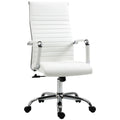 Ergonomischer Weißer Bürostuhl mit Armlehnen