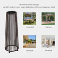 Elegante Solar-Gartenleuchte im modernen Rattan-Design