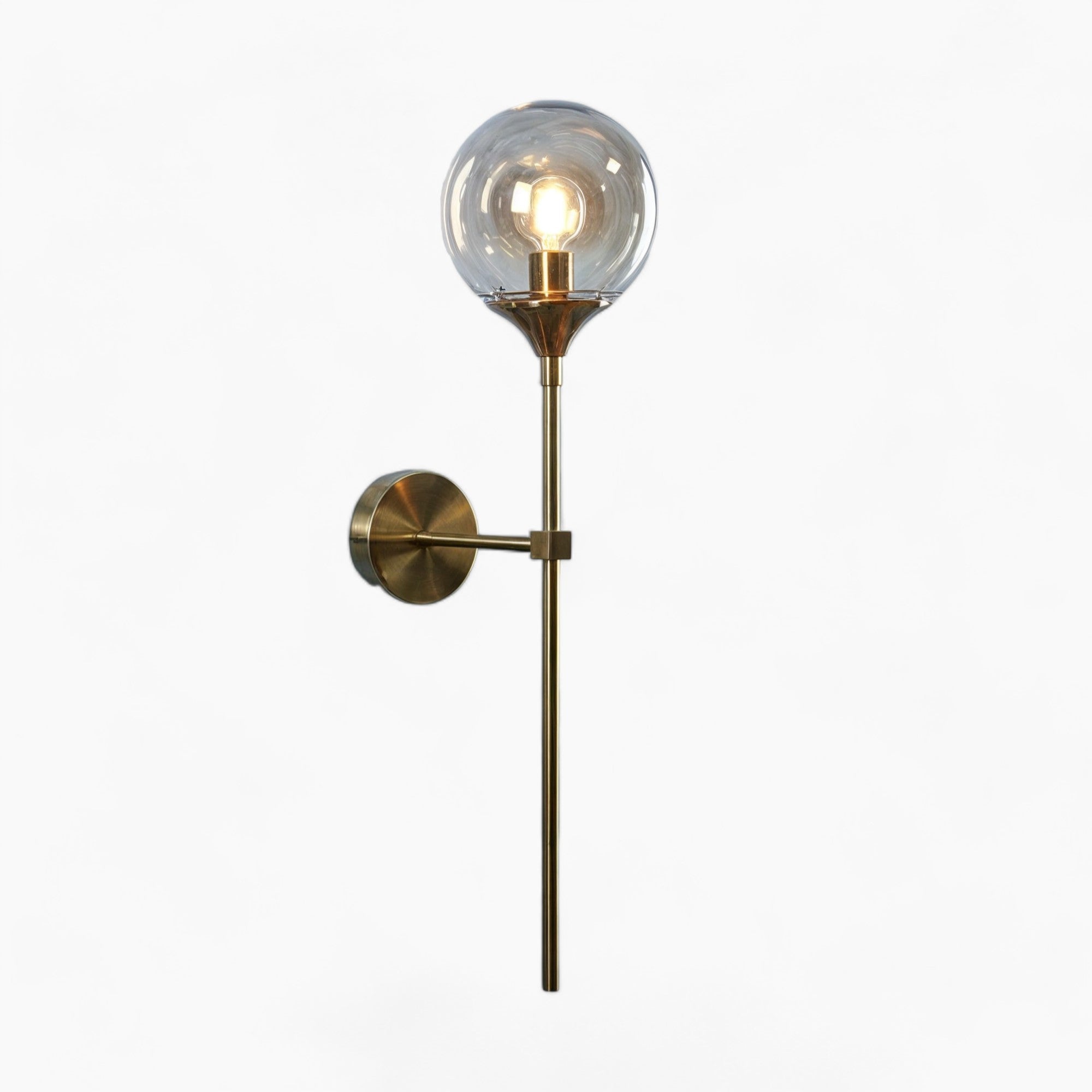 Moderne Nordische Glas Wandlampe, Klares Glas Schirm, E14 Basis, Zeitgemäßer Stil, 1-Licht, Nicht Dimmbar, AC Stromquelle