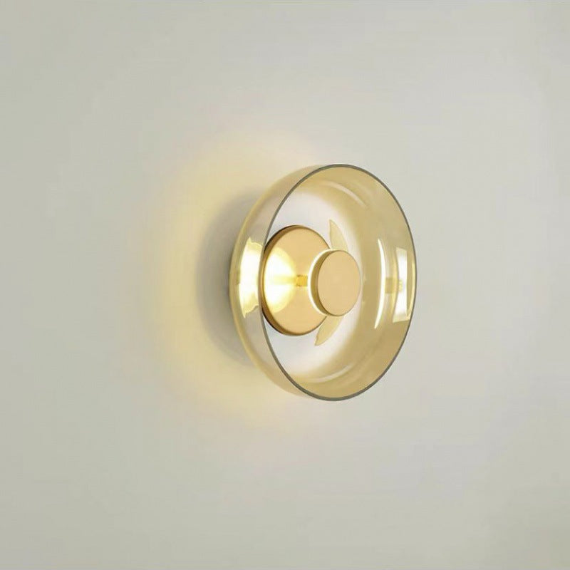 Moderne Glas Wandleuchte Minimalistische LED Wandlampe für Schlafzimmer