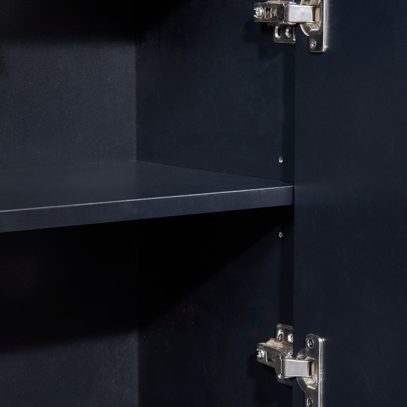 Minimalist Black 4-Door Sideboard Cabinet