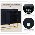 Minimalist Black 4-Door Sideboard Cabinet