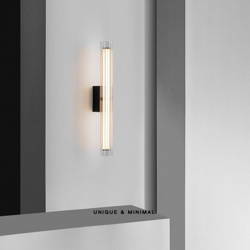 Minimalistische Glas-Nachttischleuchte