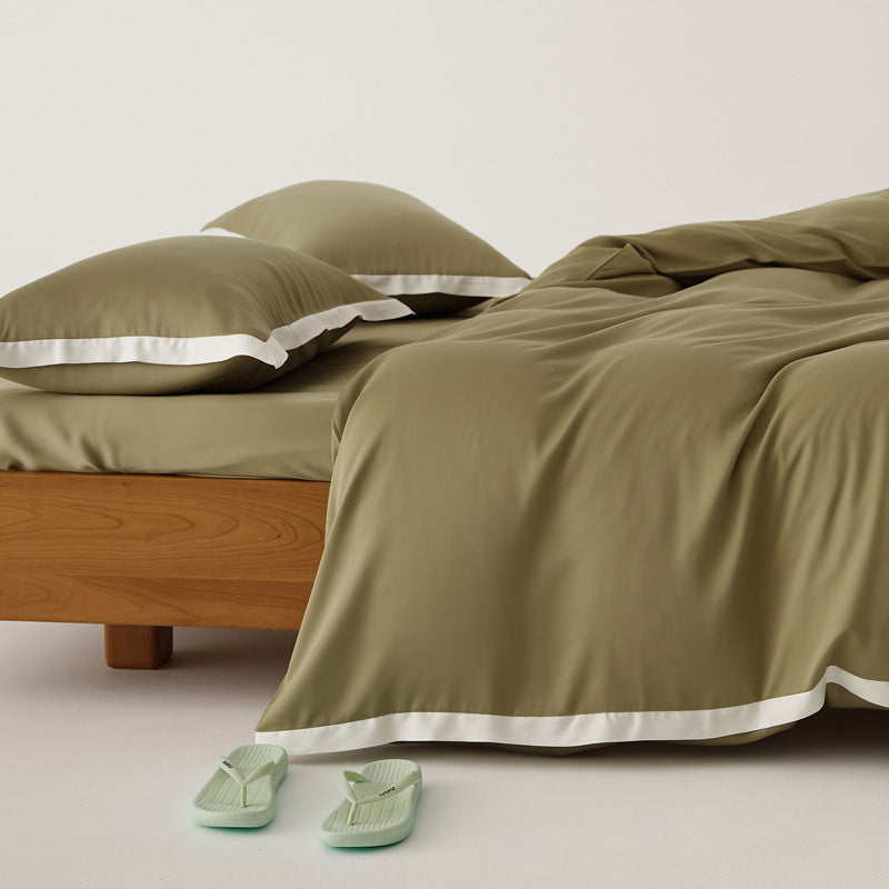 Premium Tencel Bettwäsche Set mit eleganter Patchwork-Optik