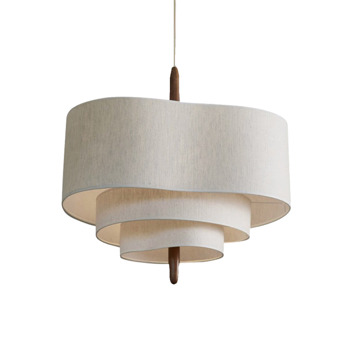 Wabi-Sabi Stoff Pendelleuchte mit mehrstufigem Design