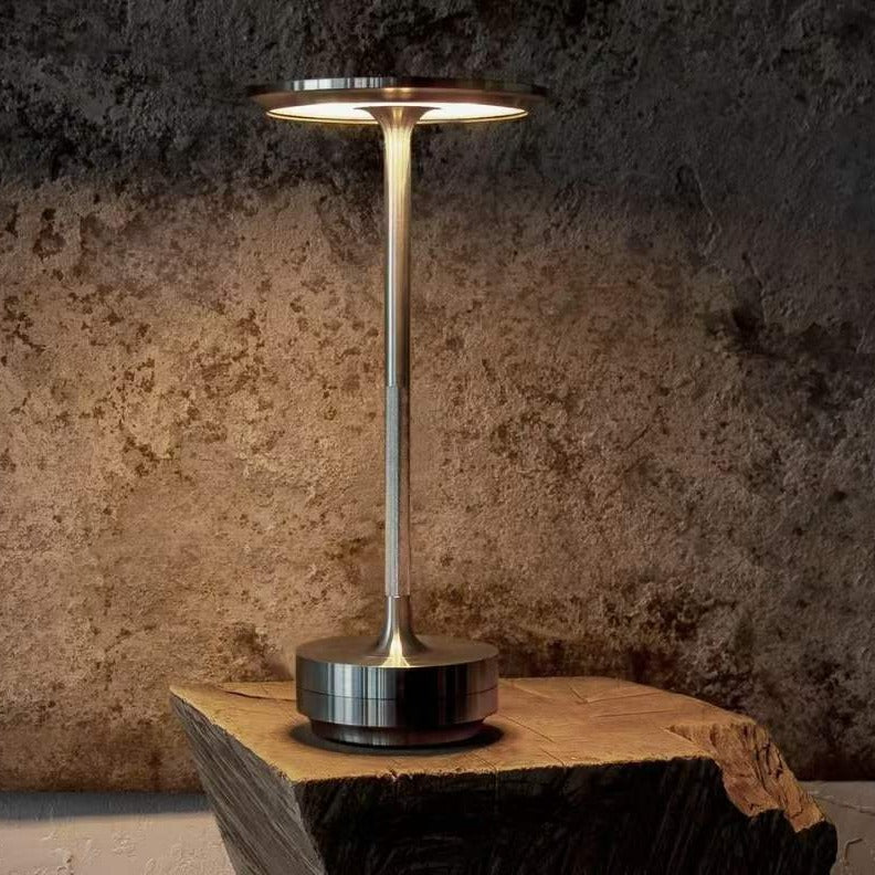 Tragbare Ambientelampe aus Aluminium im Industrie-Touch-Design