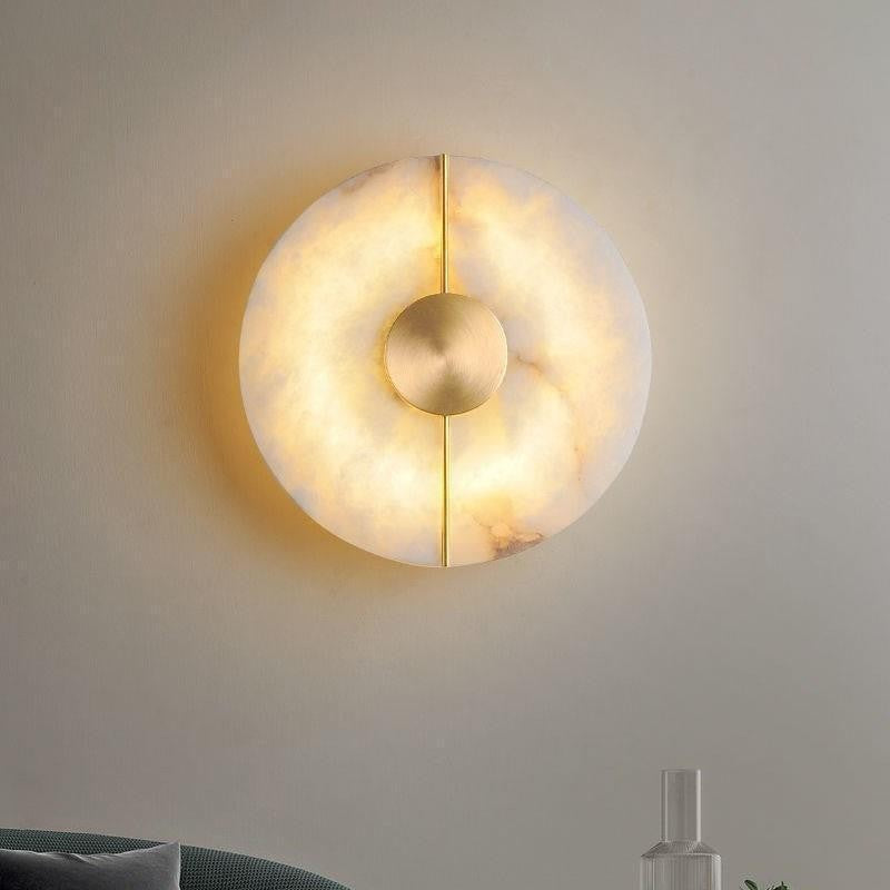 Wandlampe aus Alabaster und Messing im modernen Design