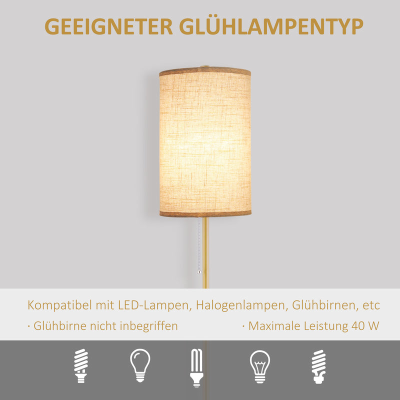 Elegante Stehleuchte mit Stoffschirm für modernes Wohnambiente