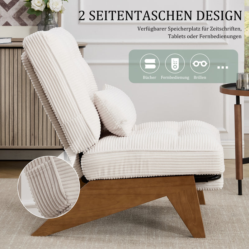 Verstellbarer Loungesessel mit Fußstütze