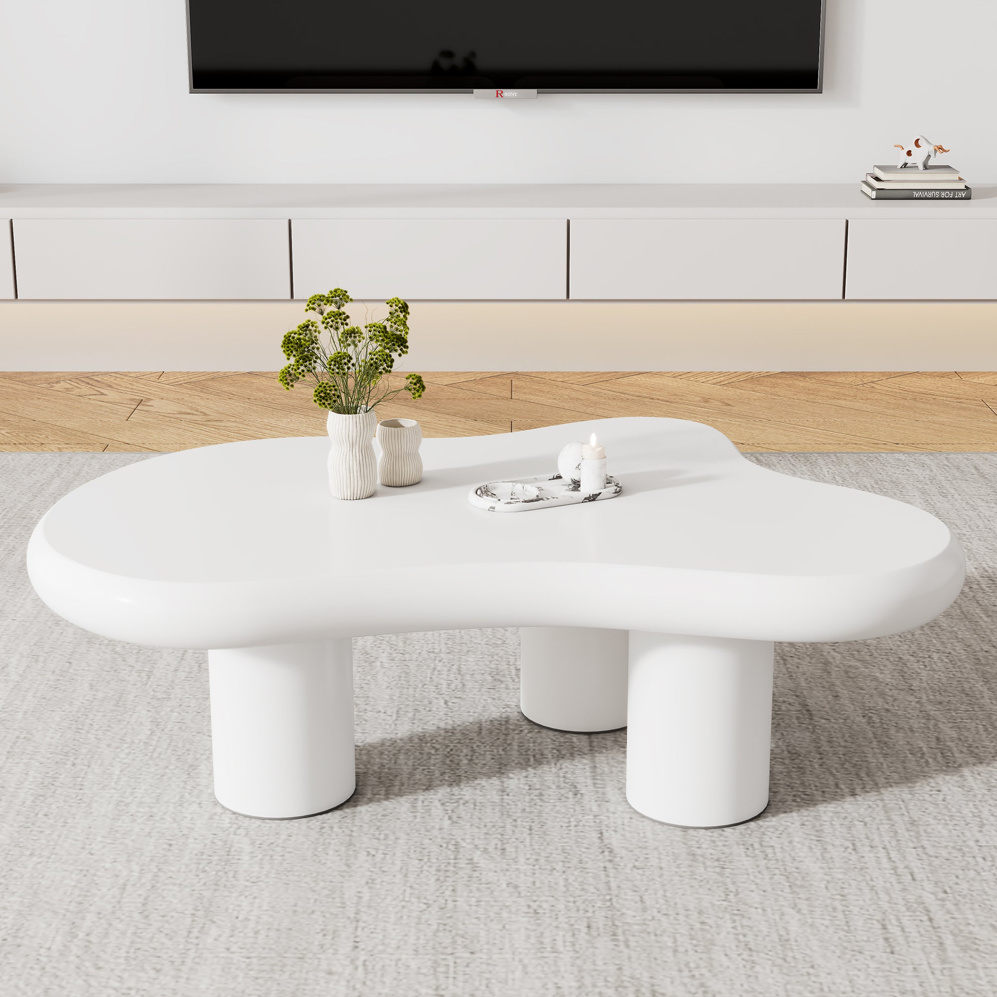 Moderner Couchtisch in Wolkenform