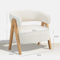 Moderner Polstersessel mit Fleece-Bezug und Holzbeinen