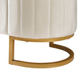 Moderne Samt Sitzbank mit Stauraum in Beige
