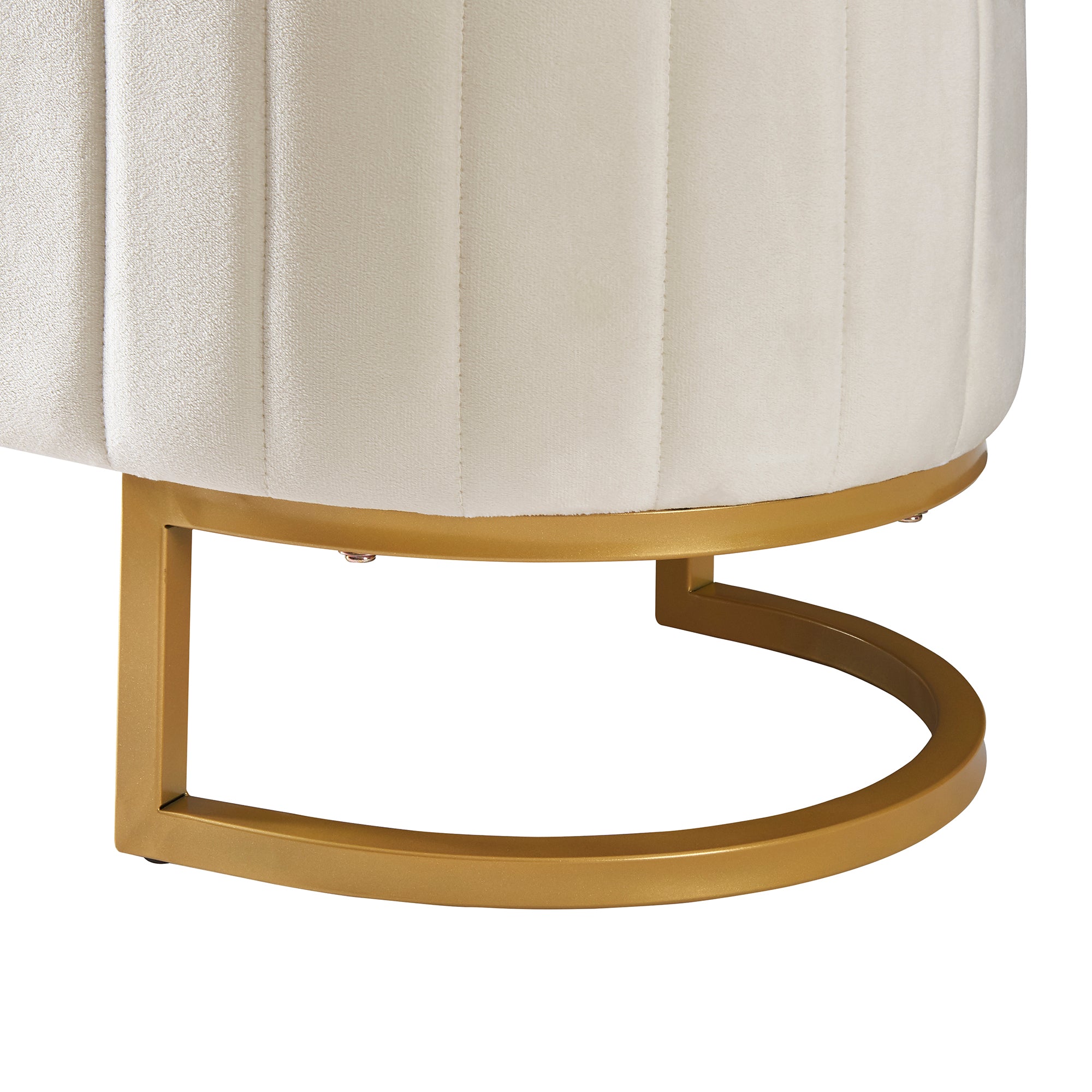 Moderne Samt Sitzbank mit Stauraum in Beige