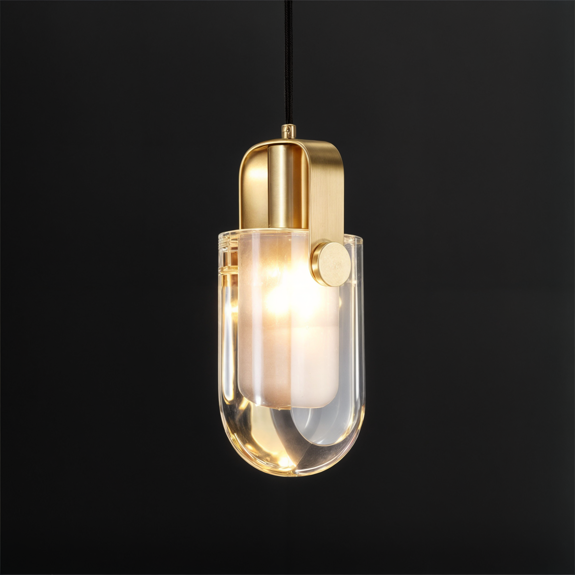 Moderne Gold Oval Crystal Pendelleuchte - Kupfer & Glas/Kristall Kronleuchter für Wohnzimmer, Schlafzimmer, Küche - LED-Lampen enthalten, 3 leuchtende Farben (Weiß, Warm, Neutral)