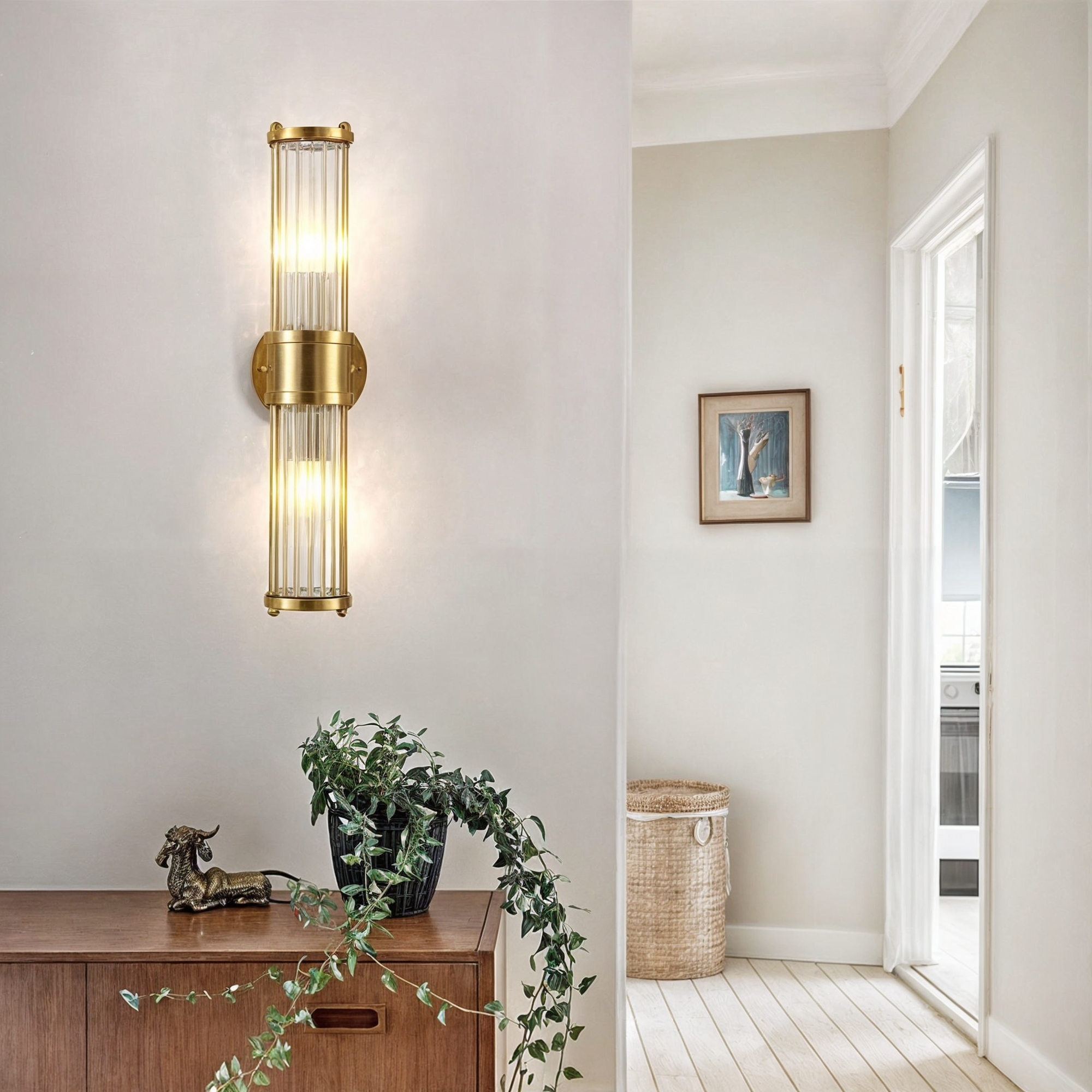 Luxus Gold Badezimmer Eitelkeit Wandleuchten Kristall Kupfer Wandlampe CH719 | Modern Style