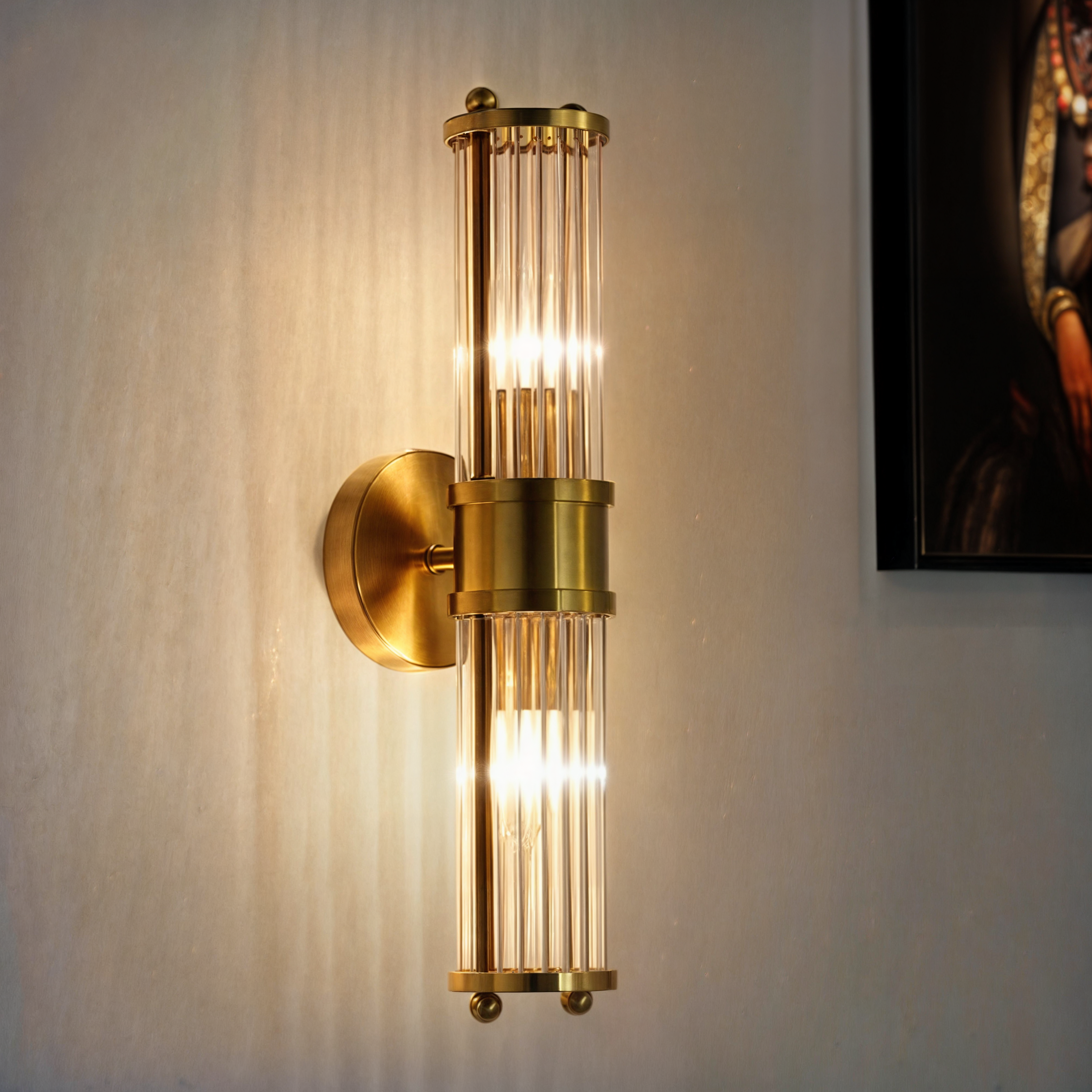 Luxus Gold Badezimmer Eitelkeit Wandleuchten Kristall Kupfer Wandlampe CH719 | Modern Style