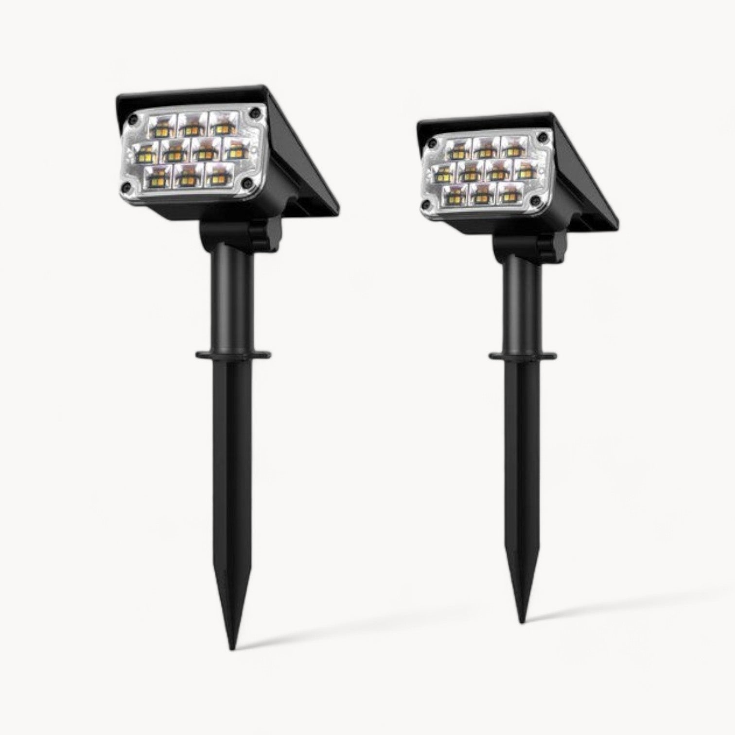 Kabellose LED-Solar-Gartenstrahler Deluxe