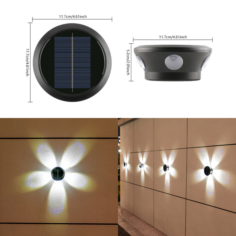 Solarbetriebene Außenwandleuchte