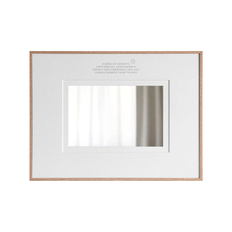 Französischer Wandspiegel mit Walnussrahmen – Vintage Mid-Century Deko im minimalistischen Stil