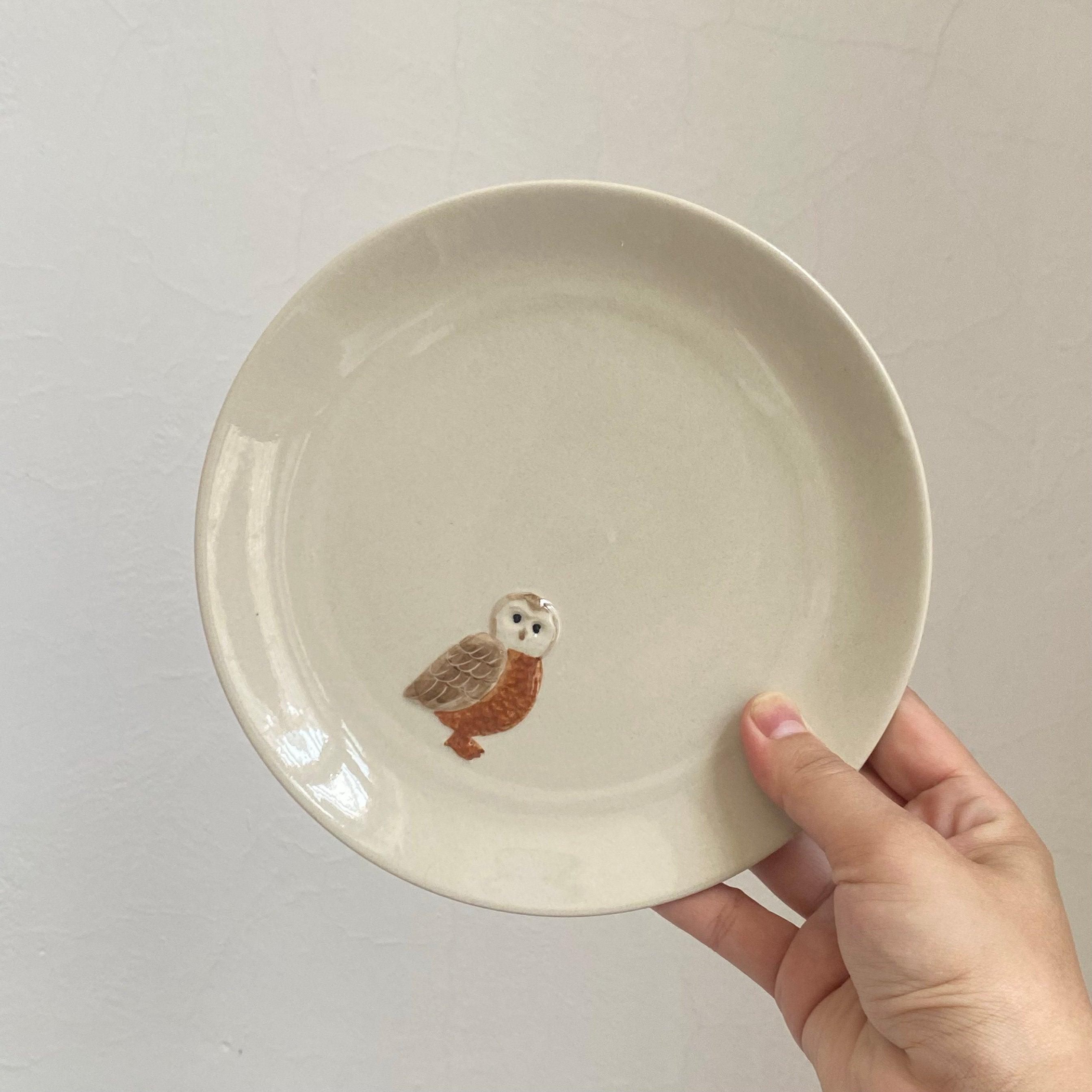 Dessert- und Snackteller aus Keramik mit Tiermotiven