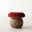 Wabi-Sabi Pilzförmiger Hocker aus Massivholz