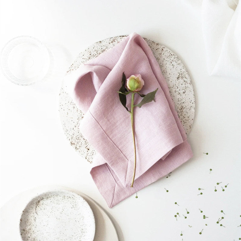 Elegantes Tischset- und Servietten-Set aus Ramie