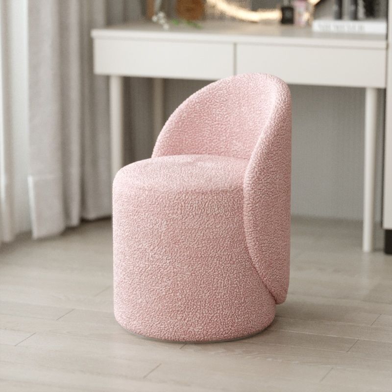 Drehbarer Schminkhocker aus Chenille-Stoff