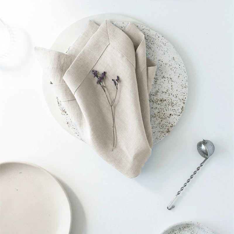 Elegantes Tischset- und Servietten-Set aus Ramie