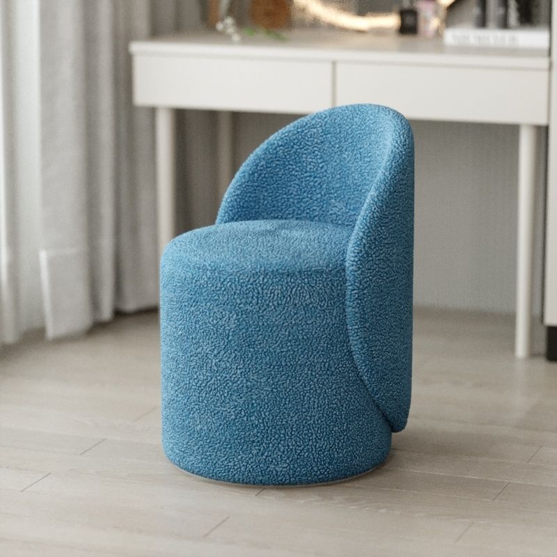 Drehbarer Schminkhocker aus Chenille-Stoff
