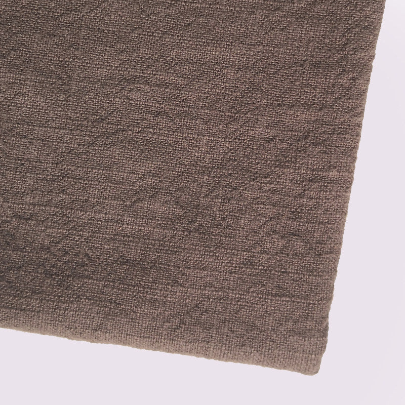 Schwere Tischdecke aus Ramie-Leinen mit Quastenborte