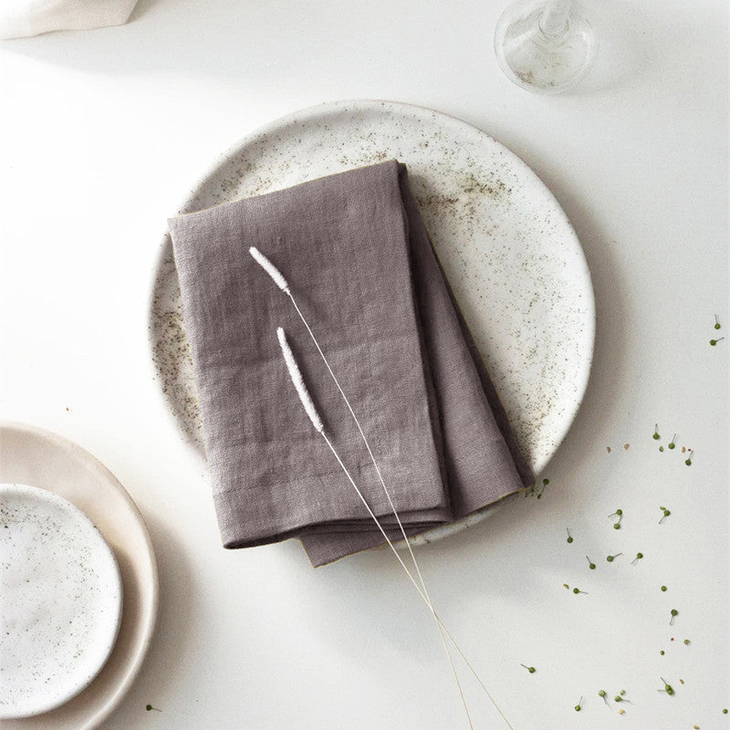 Elegantes Tischset- und Servietten-Set aus Ramie